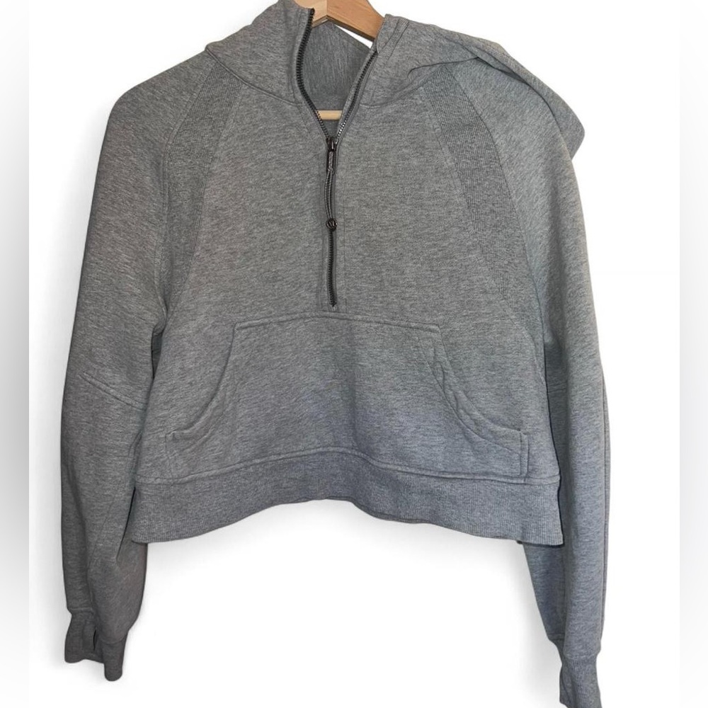 Lululemon oversized Half Zip Cropped Scuba Hoodie